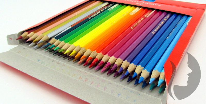 Faber-Castell akvarelové pastelky - sada 48 ks - ořezávátko a štětec