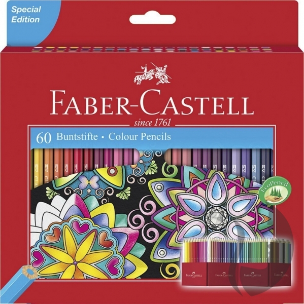 Faber-Castell šestihranné pastelky - sada 60 ks - SPECIÁLNÍ EDICE