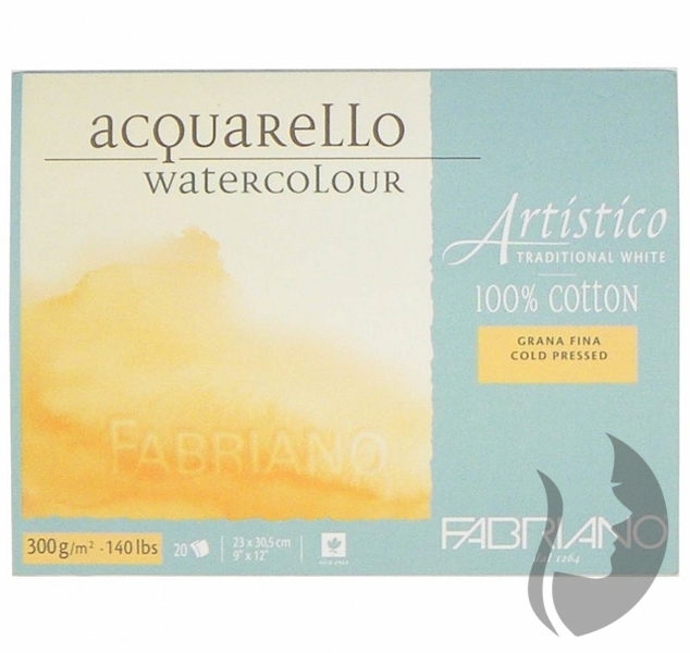 FABRIANO Artistico CP - akvarelový skicák (300 g/m2, 20 listů) - 23 x 30,5 cm
