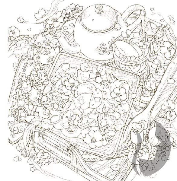 Flower Coloring Book from a Fantasy World (Květinové omalovánky z kouzelného světa) - JAPONSKO