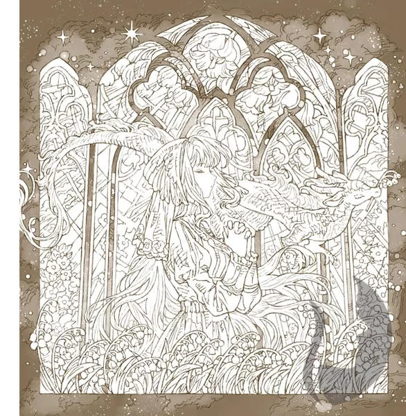 Flower Coloring Book from a Fantasy World (Květinové omalovánky z kouzelného světa) - JAPONSKO