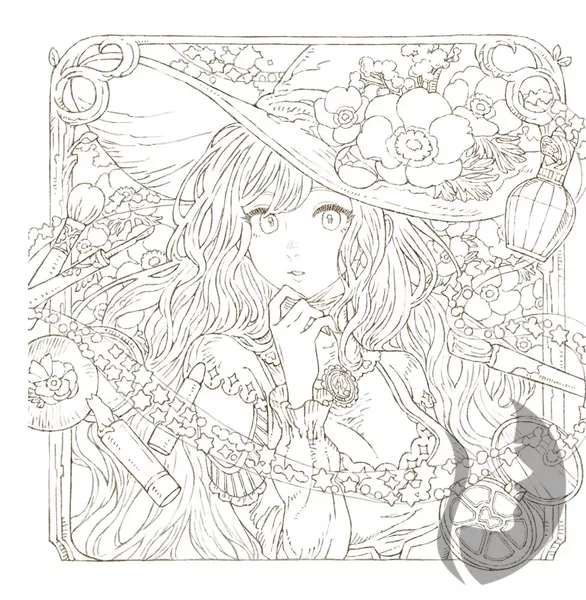 Flower Coloring Book from a Fantasy World (Květinové omalovánky z kouzelného světa) - JAPONSKO