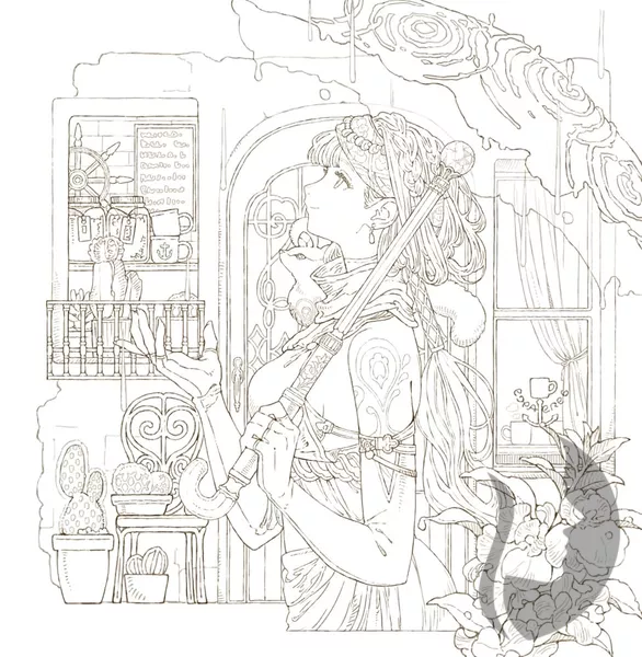Flower Coloring Book from a Fantasy World (Květinové omalovánky z kouzelného světa) - JAPONSKO