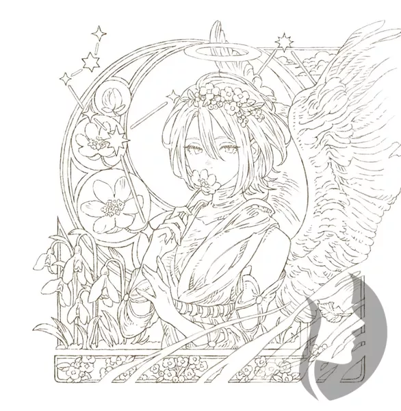 Flower Coloring Book from a Fantasy World (Květinové omalovánky z kouzelného světa) - JAPONSKO