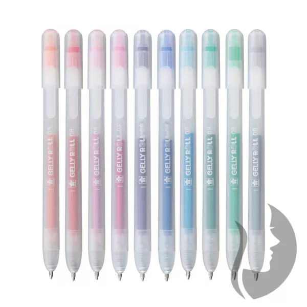 SAKURA Gelly roll STARDUST - zasouvací gelová pera - sada 10 kusů
