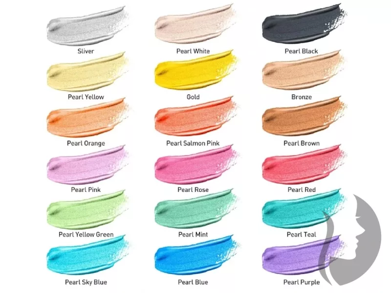 HIMI Jelly Cup Gouache Set - kvašové barvy - sada 18 x 30 ml - METALICKÉ