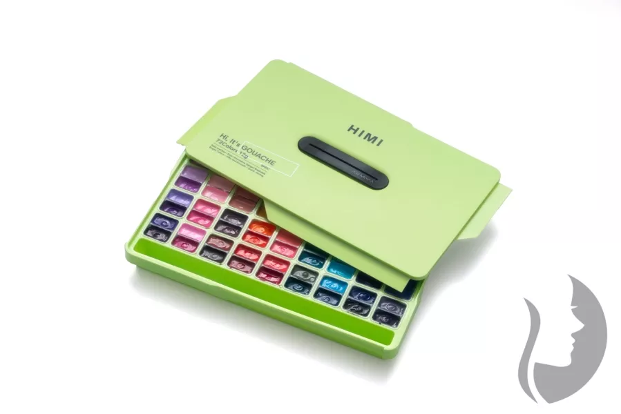 HIMI Twin Cup Gouache Set Apple Green Edition - kvašové barvy - sada 72 x 12 ml - JABLKO