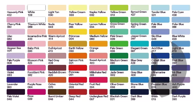 HIMI Twin Cup Gouache Set Apple Green Edition - kvašové barvy - sada 72 x 12 ml - JABLKO