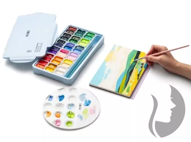 HIMI UFO Palette - kulatá paleta s důlky - průměr 18 cm