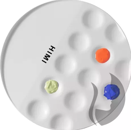HIMI UFO Palette - kulatá paleta s důlky - průměr 18 cm