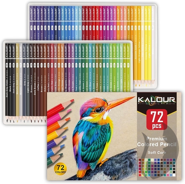 KALOUR 72 Count Colored Pencils - sada 72 ks