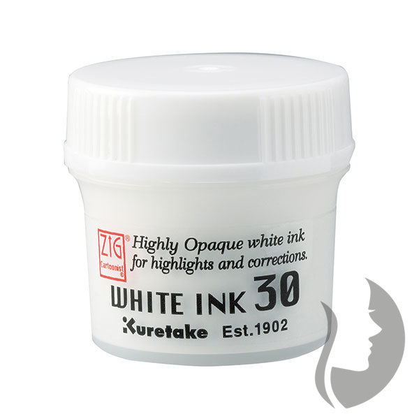 ZIG Kuretake WHITE INK 30 g - bílý inkoust