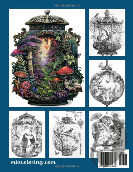 Lantern Worlds (Magic Worlds 17) - Coloring Book for Adults - Mia Quinn