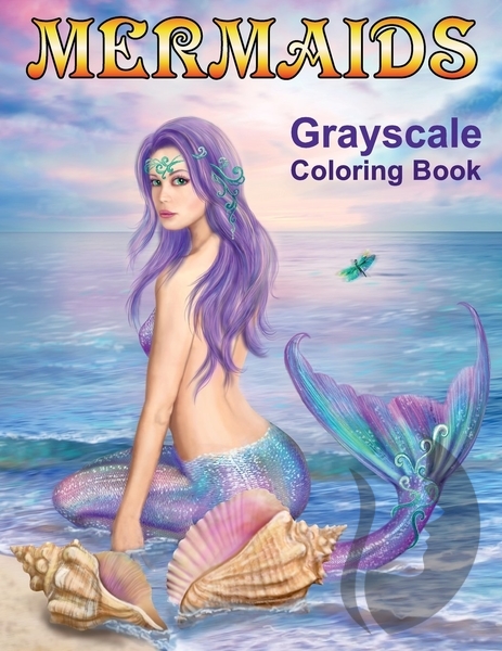 Mermaids Grayscale Coloring book - Alena Lazarova