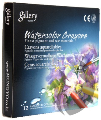 Mungyo Gallery Watercolor Crayons - akvarelové voskovky (pastely) - 12 ks