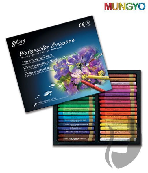 Mungyo Gallery Watercolor Crayons - akvarelové voskovky (pastely) - 36 ks