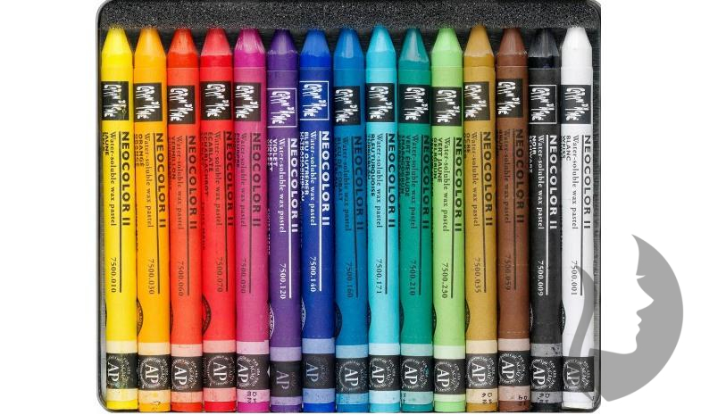 Caran d´Ache NEOCOLOR II - akvarelové voskové pastely - sada 15 ks
