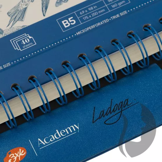 Nevskaya Palitra Academy LADOGA - sketch book - skládací skicák 160 g/m2 - BLUE
