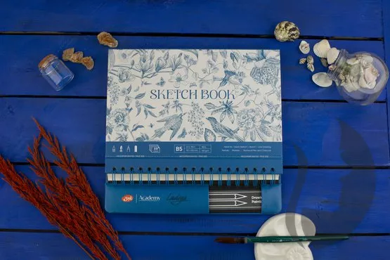 Nevskaya Palitra Academy LADOGA - sketch book - skládací skicák 160 g/m2 - BLUE