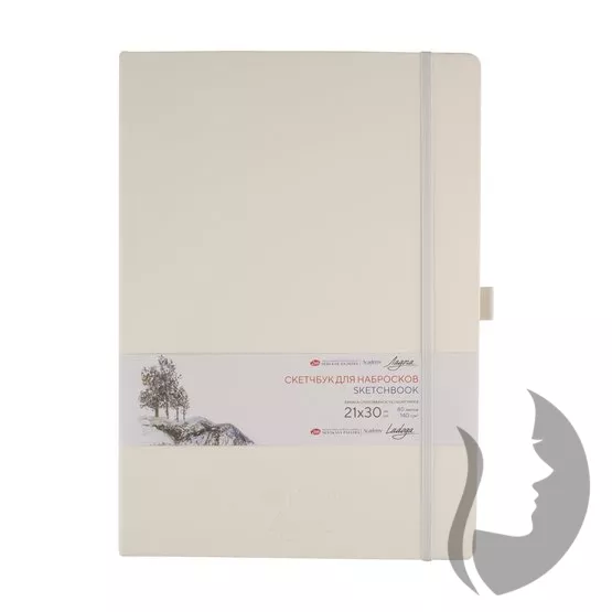 Nevskaya Palitra Academy LADOGA - sketchbook - skicák v pevné vazbě 140 g/m2 - BÍLÁ - 5 rozměrů