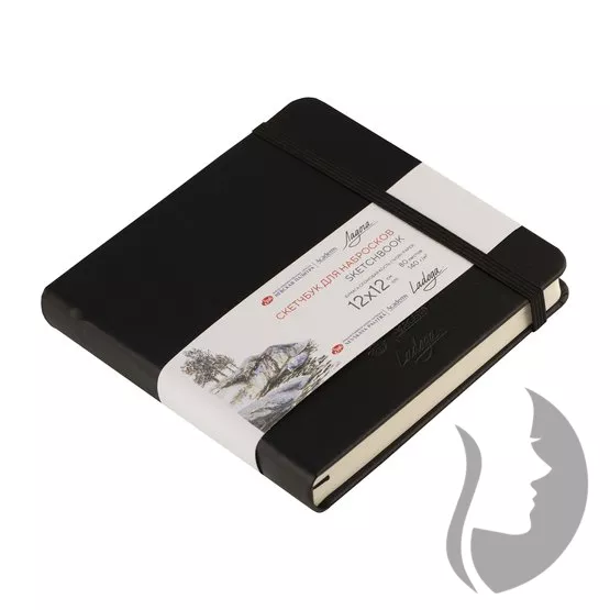 Nevskaya Palitra Academy LADOGA - sketchbook - skicák v pevné vazbě 140 g/m2 - ČERNÁ - 5 rozměrů
