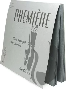 PALAZZO Premium - sketchbook - šedý papír - (300 g/m2, 21 x 21 cm) - PREMIERE - ŠEDÁ