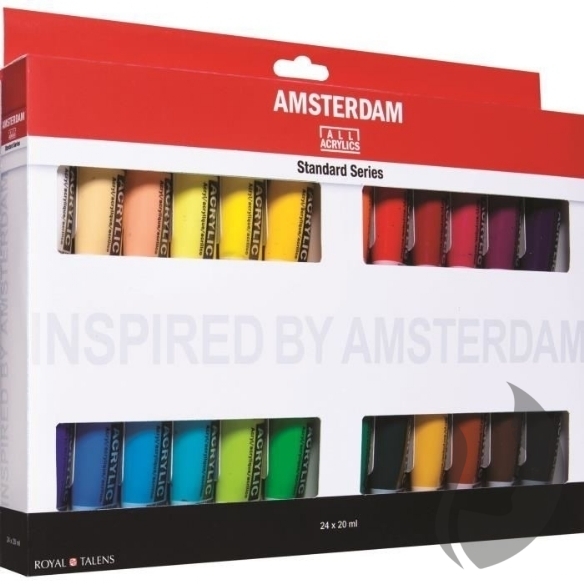 Royal Talens AMSTERDAM Standard series - akrylové barvy v tubě - sada 24 x 20 ml