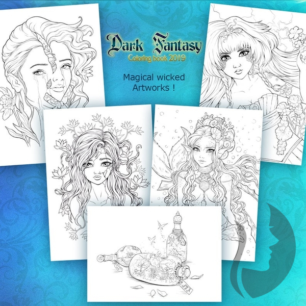 SAKUEMS 3 Dark Fantasy 2019 coloring book Emilie Jarrige