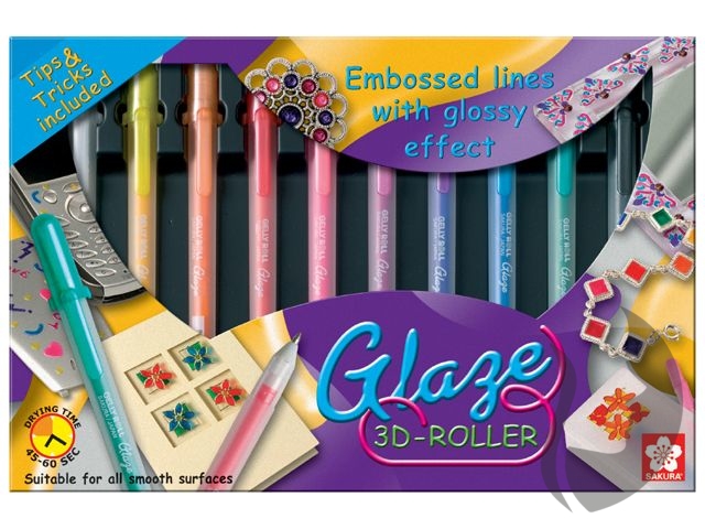 SAKURA Gelly roll GLAZE - gelové pero - sada 10 ks