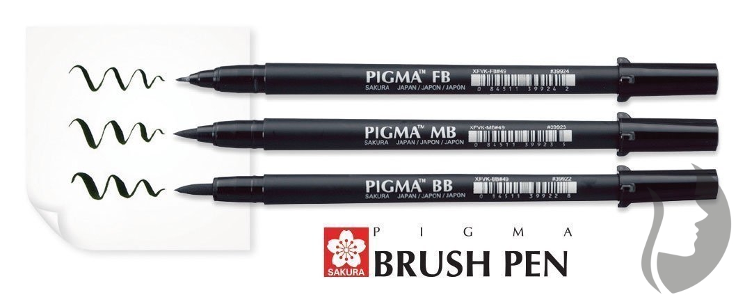 Sakura PIGMA Professional Brush - 3 druhy