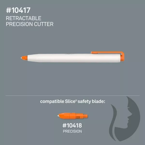 SLICE Retractable precision cutter SKU 10417 - keramický vyškrabávací nožík - NIKOL - 3. VARIANTA - BÍLÝ - ZATAHOVACÍ
