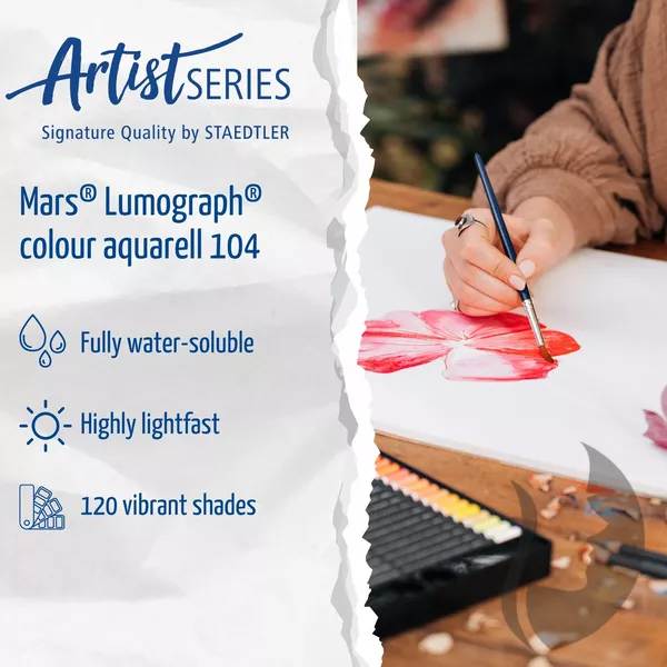 STAEDTLER Mars Lumograph 104 - akvarelové pastelky - sada 120 barev