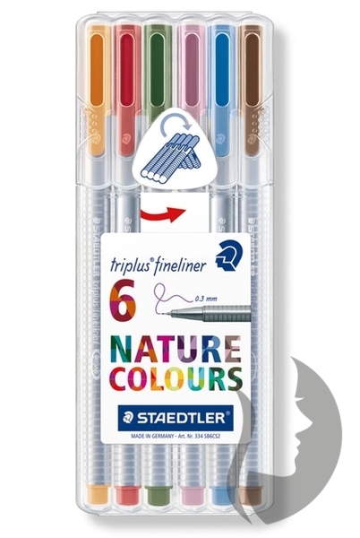 STAEDTLER Triplus 334 - linery 6 barev - NATURE BOX