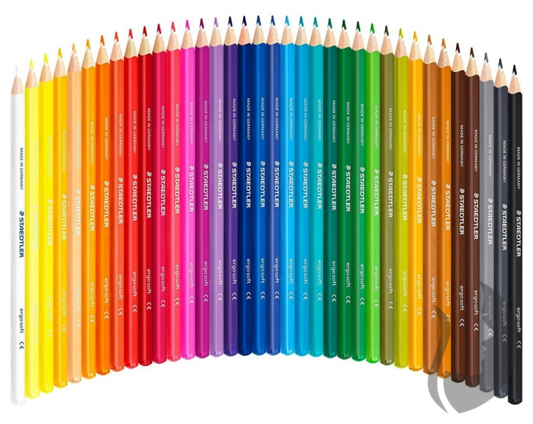 STAEDTLER Ergo Soft  trojhranná pastelka -  limitovaná edice Johanna Basford - 36 ks v plechu