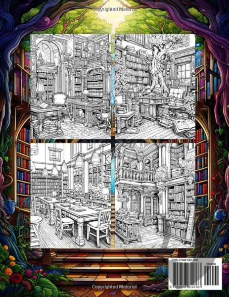 The Enchanted Library: A Coloring Book for Writers and Bookworms