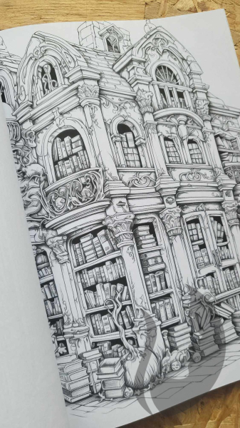The Enchanted Library: A Coloring Book for Writers and Bookworms