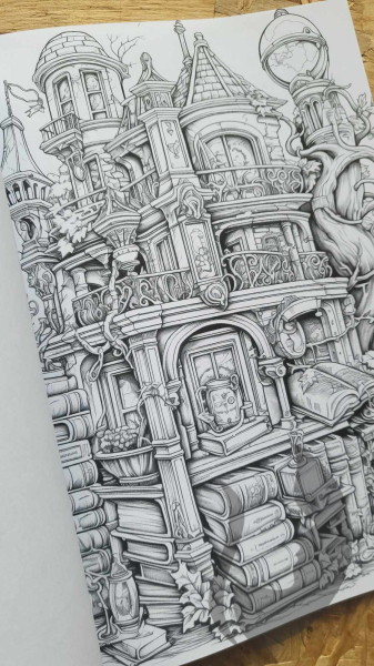 The Enchanted Library: A Coloring Book for Writers and Bookworms