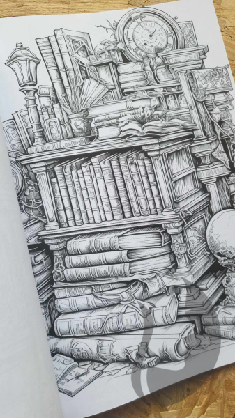 The Enchanted Library: A Coloring Book for Writers and Bookworms