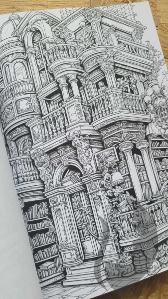 The Enchanted Library: A Coloring Book for Writers and Bookworms