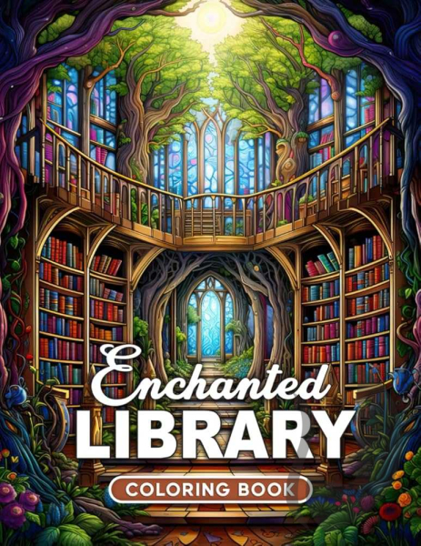 The Enchanted Library: A Coloring Book for Writers and Bookworms