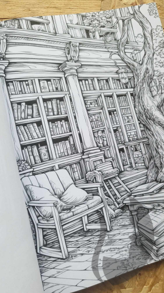 The Enchanted Library: A Coloring Book for Writers and Bookworms