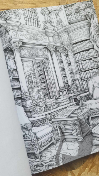 The Enchanted Library: A Coloring Book for Writers and Bookworms