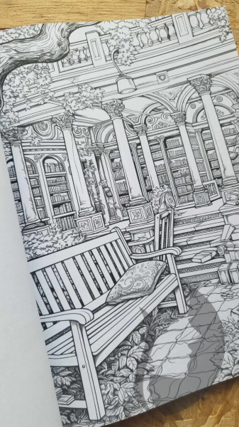 The Enchanted Library: A Coloring Book for Writers and Bookworms
