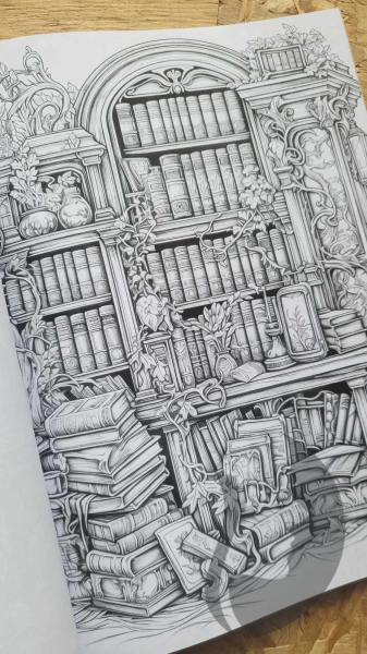 The Enchanted Library: A Coloring Book for Writers and Bookworms