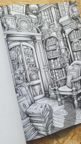 The Enchanted Library: A Coloring Book for Writers and Bookworms