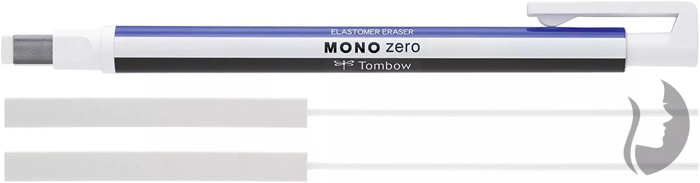 TOMBOW - Mono Zero pryž v tužce - tenká guma plochá 2,5 x 5 mm - sada tužky a náhraní náplně