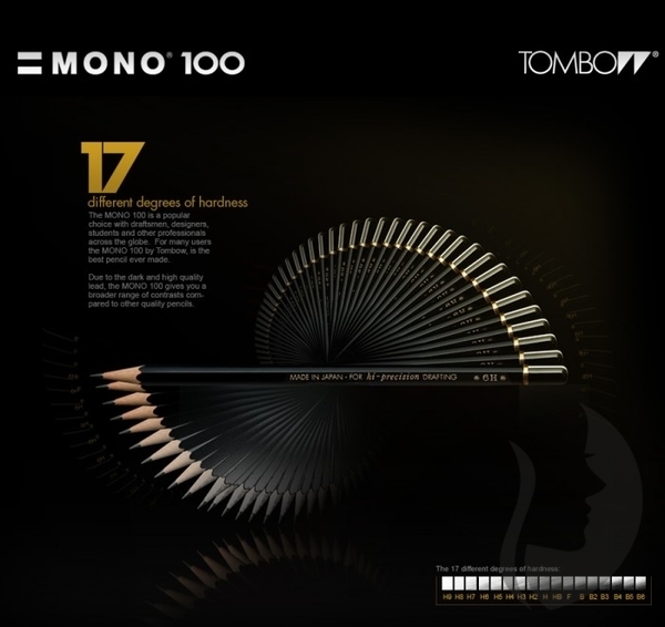 TOMBOW - Mono 100 - grafitové tužky té nejvyšší kvality - různé tvrdosti