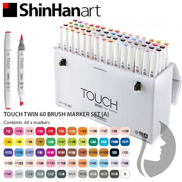 Shinhan : Touch Twin 60 Brush Marker Pen Set : B