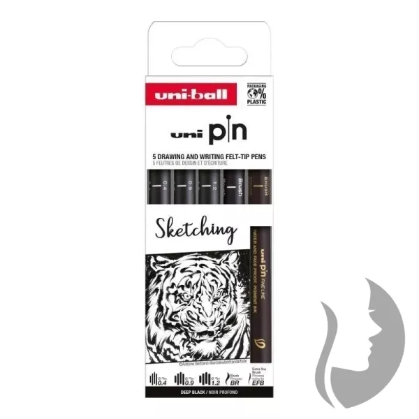 UNI Uni-ball PIN Fineliner Drawing pens - tenké linery - sada 5 ks - SKETCHING