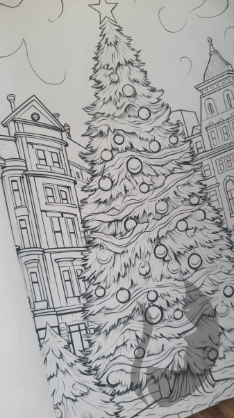 Vintage Christmas Coloring Book for Adults - Max Brenner